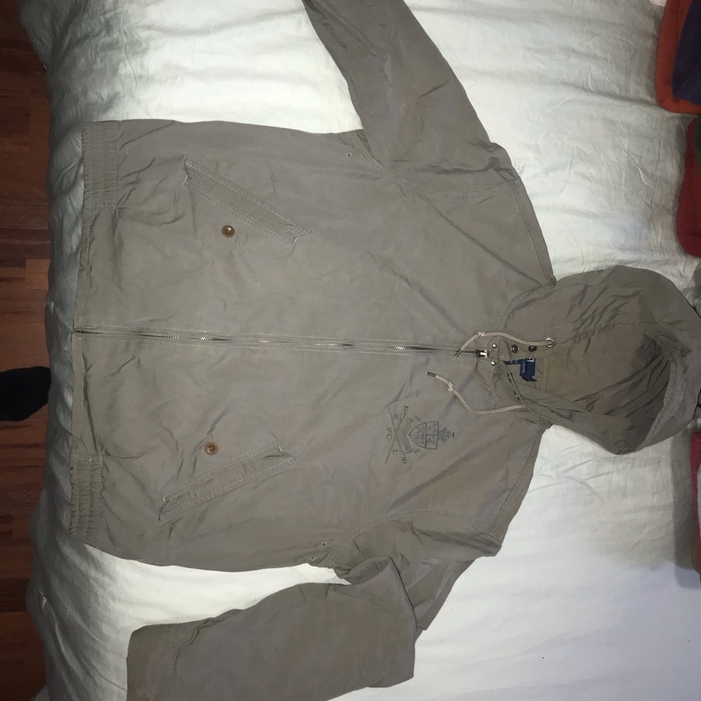 Grey polo Ralph Lauren hood spring jacket XL